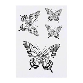 4 x 'Butterfly' Temporary Tattoos - Water Resistant, Skin-Safe, Non-Toxic Transfers, Mixed Sizes (TO00068274)