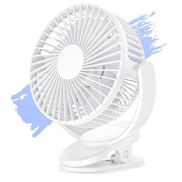ATEngeus AA15 Desktop Fan, USB Clip, Small, Type-C Rechargeable, 10,000