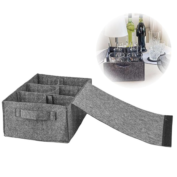 TenaLucy Plate Holder Motorhome, Felt Cup Holder Camping Felt Dish