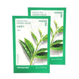 Innisfree Green Tea Energy Mask 22ml x 2 / 그린티 에너지 마스크 22ml x2개