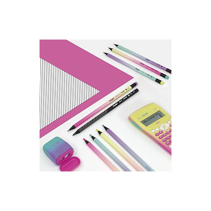 Caja expositora 24 lápices de graphite HB con goma, series