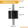 Partuto 4 Pcs Universal Rubber Isolator Mount - Rubber Black