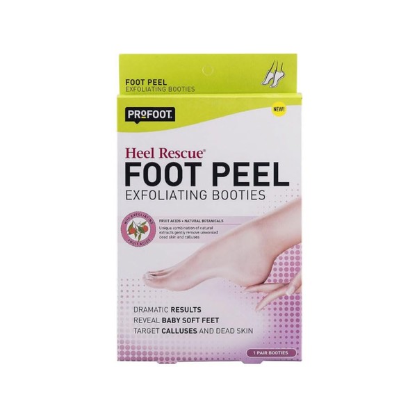 PROFOOT Heel Resuce Foot Peel Exfoliating Booties, 1 Pair, Gently Remove Unwanted Dead Skin Calluses with Natural Botanicals for Women