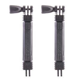 iSHOXS Xtension Neo M, articulated arm mount helmet mount extension arm holder set, suitable for GoPro and compatible action cameras, 2 x 15 cm, made of aluminium core