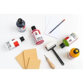 Marabu 15100013073 - Water-Based Lino Printing Ink, Smudgeproof, Black, 250 ml, for All High Pressure Techniques in School, Leisure and Graphic