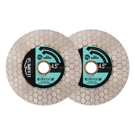LEKOMESH Tile Blade 4.5"/115mm - 2pcs Diamond Saw Blade Hexagon Design for Cutting and Grinding Granite Marble Ceramic Porcelain Tile,Arbor 7/8"-5/8"