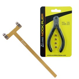 NIKA ARCHERY Nock Pliers Sets 4 String Nock Points Bow T Square Ruler Measurement for Shooting Target Practice