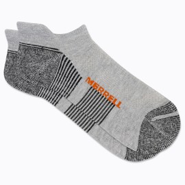 Merrell -men's and -women's Moab Speed Lightweight Hiking Low Cut Tab Socks-Unisex Sustainable Coolmax EcoMade, Gray Heather, Medium-Large