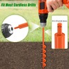 Insaga Threaded Auger Drill Bit Pro, 3.5''x32'' Garden Earth Auger