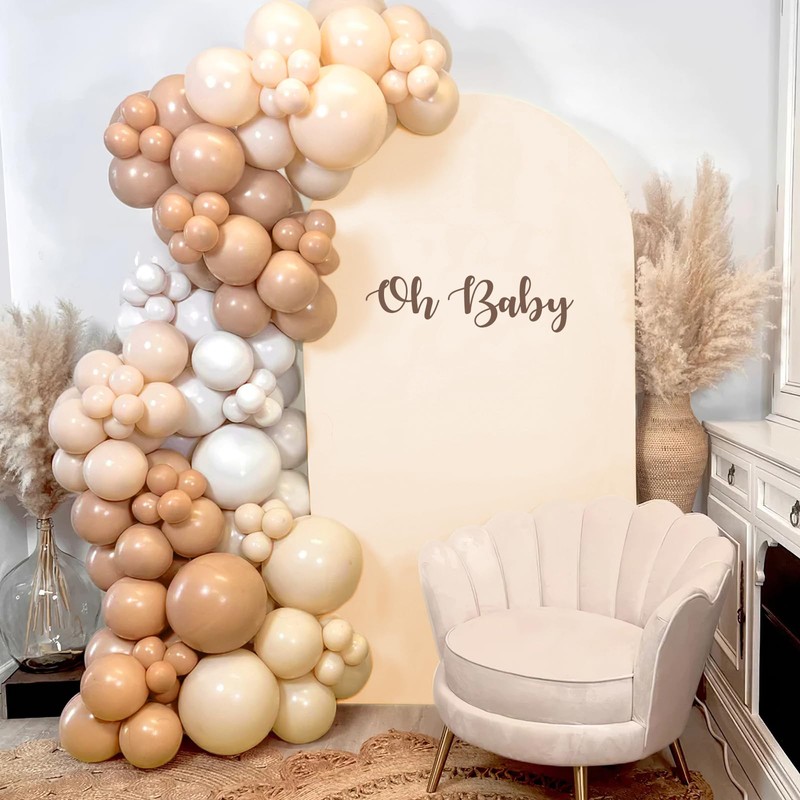 AIBIIN Round Bow Backdrop 2 Sided Backdrop for Wedding Ceremony