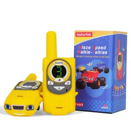 Insforfich Walkie Talkies for Kids,Long Range 2 Way aRadio,Kids Walkie Talkie for Birthday Gifts Outdoor Camping Family Trip (Yellow)