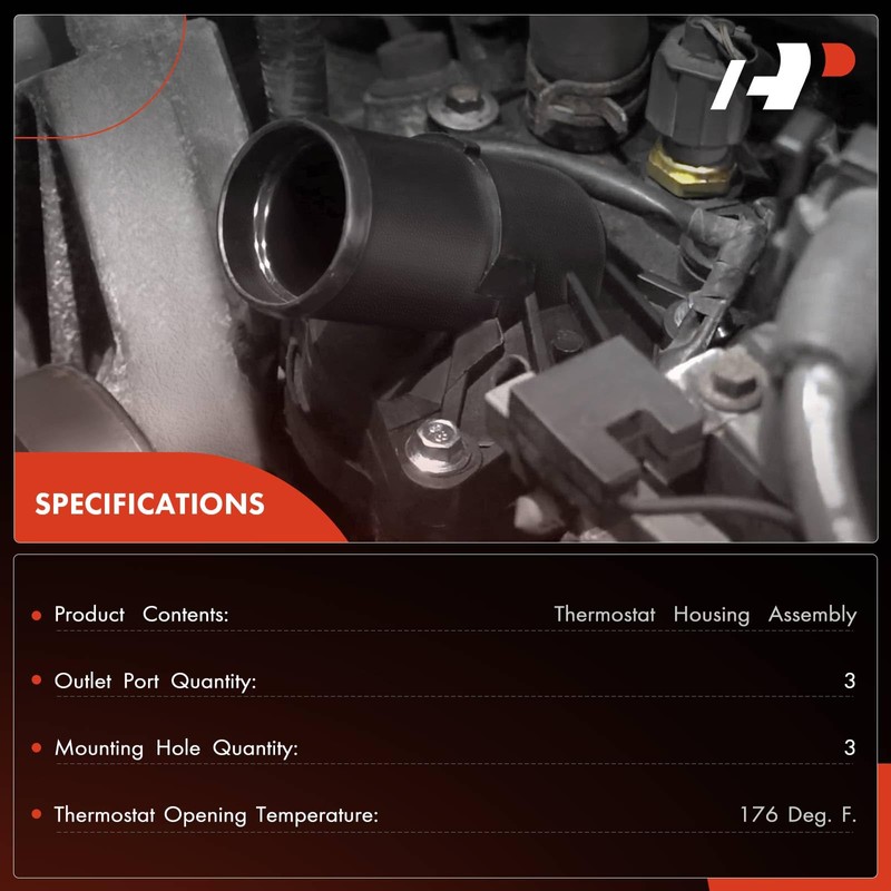 A-Premium - Conjunto de carcasa de termostato compatible con Jeep