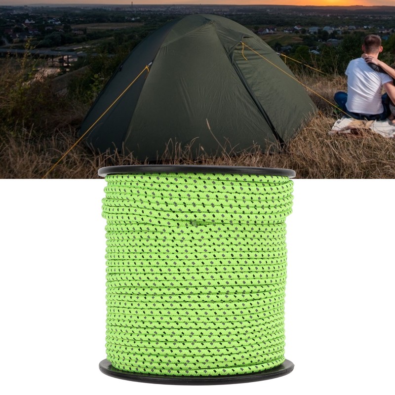 Camping Rope Fluorescent Tent Reflective Cord for Outdoor Camping Hiking