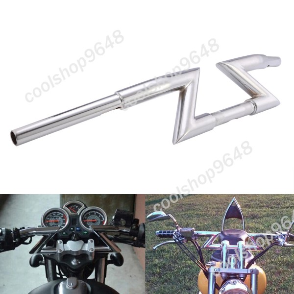 Unbranded Motorcycle 1" Drag Z Bar Handlebar Chrome For Suzuki