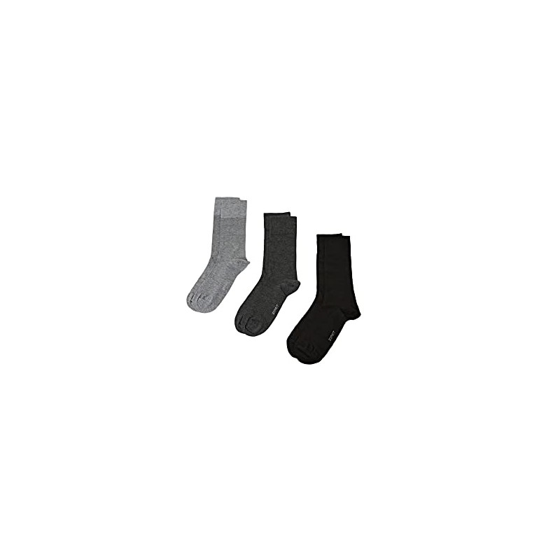ESPRIT Men's Solid Mix 3 Pack Socks Breathable Organic Cotton