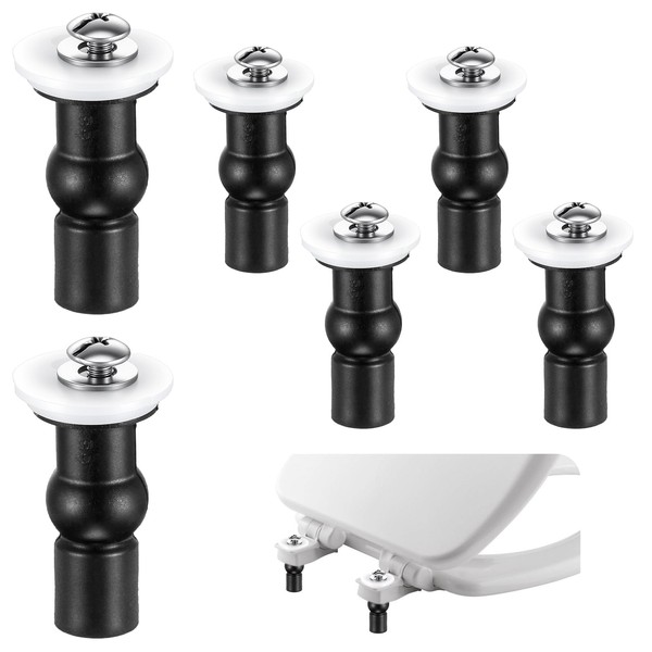 6 Pack Toilet Seat Screws Replacement Kit, Toilet Hinge Screw