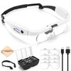GUOUBUO Magnifying Glass with Light, 1.5X-5.0X Magnifying Glasses, Rechargeable Magnifier