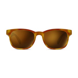 Peepers by PeeperSpecs 18th Hole Polarized Sunglasses Square, Amber Tortoise, No Correction