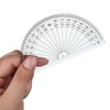 Zonon 2 Pcs 6 Inch 4 Inch Plastic Protractor Math