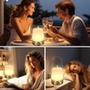 Cordless Lantern LED Retro Rechargeable Stepless Dimming 3 Lighting Modes