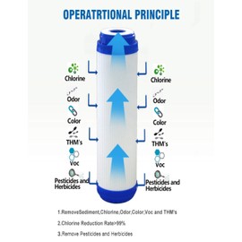 CFS – 2 Pack Carbon Water Filter Cartridges Compatible with American Plumber WCC 155155-51, W50PEHD, WVC34 Models – Removes Bad Taste & Odor – Whole House Replacement Filter Cartridge