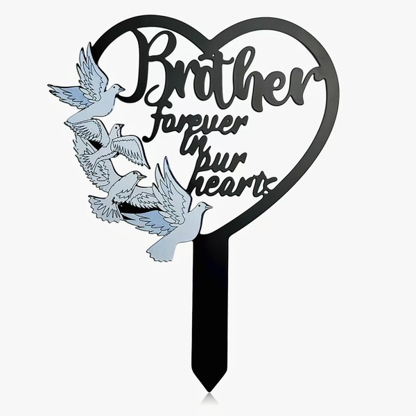 GLYHAOYIZHI Cemetery Decorations for Grave Brother Heart Pigeon Grave Decorations