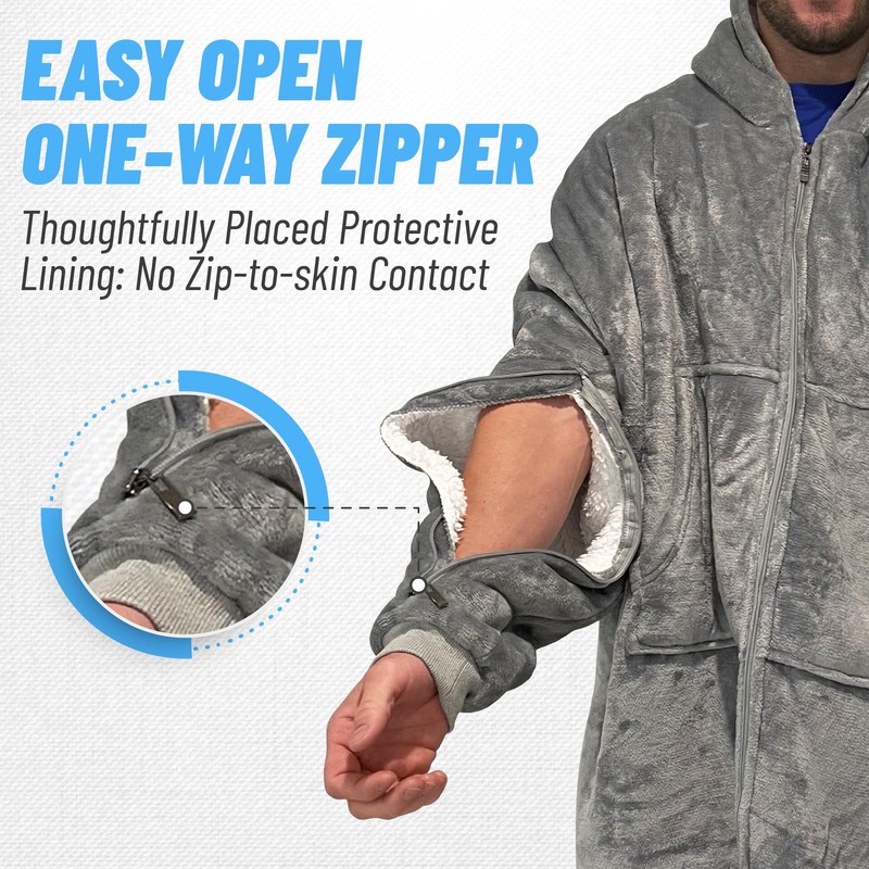 Dialysis Clothing Dialysis Sweatshirts with Arm Zipper | Oversized Wearable