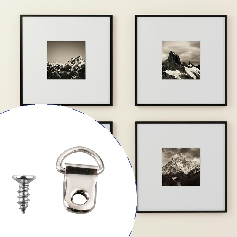 Tabanzhe 50 PCS D Ring Hangers,Home Decoration Picture Frame D