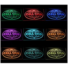 ADVPRO Multi Color Custom Call Sign World Amateur Radio On Air Neon Sign Remote Control, 20 Colors, 19 Dynamic Modes, Speed & Brightness Adjustable 12" x 8.5" st4s32-wc-tm-c
