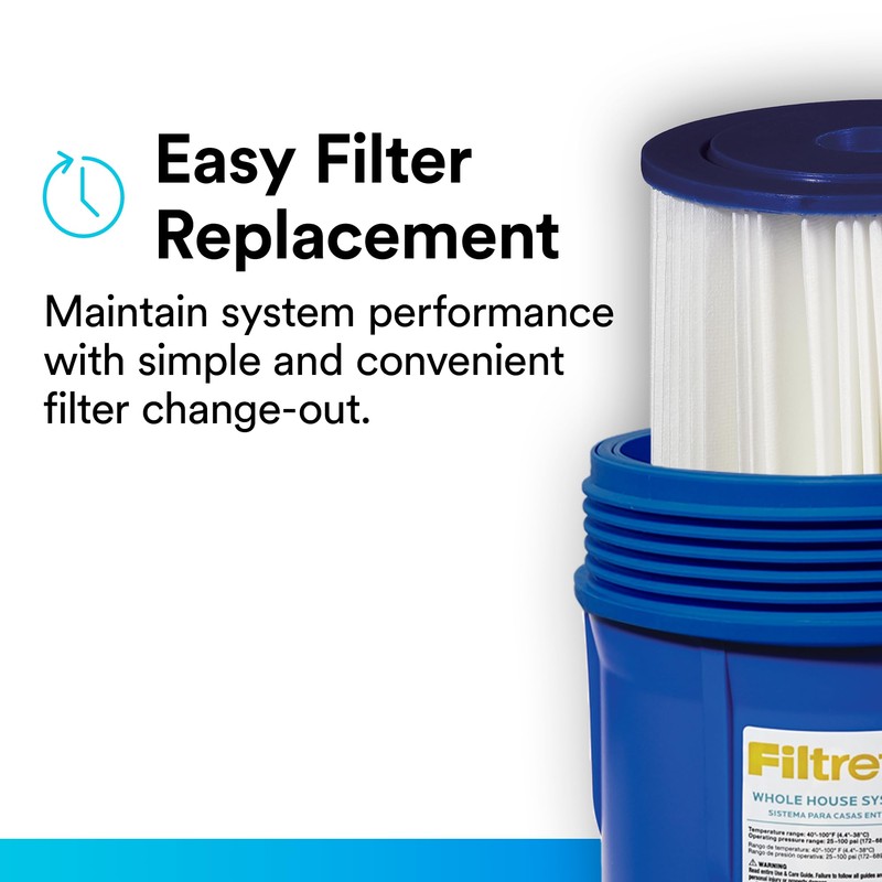 Filtrete Large Capacity Pleated Whole House Water Filter System 3WH-HDPL-F01