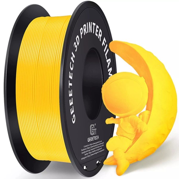 GEEETECH 3D Printer Filament Regular PLA Yellow 1.75mm 1KG/Roll Consumables