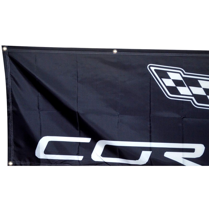 Daoops Corvette Flag Mechanic Chevy Banner 2x8ft