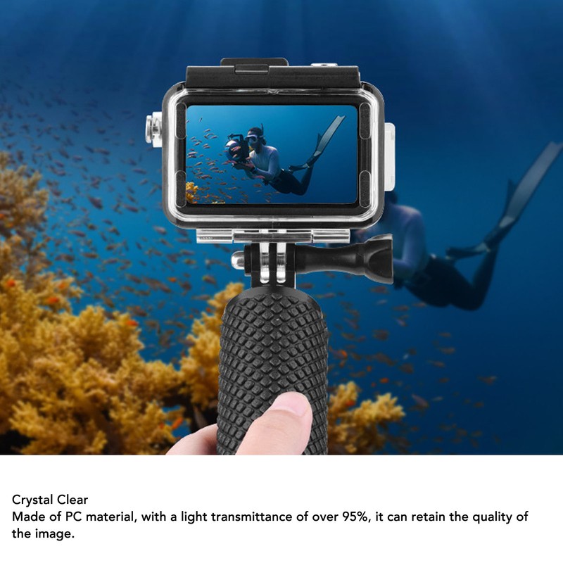 Action Camera Waterproof Case Underwater Protective Housing Case Compatible for