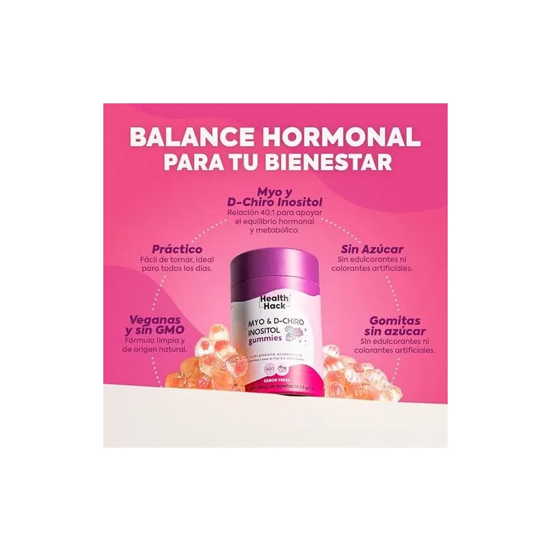 Myo Y D-chiro Inositol 40:1 Gomitas 180 Gummies Para 2