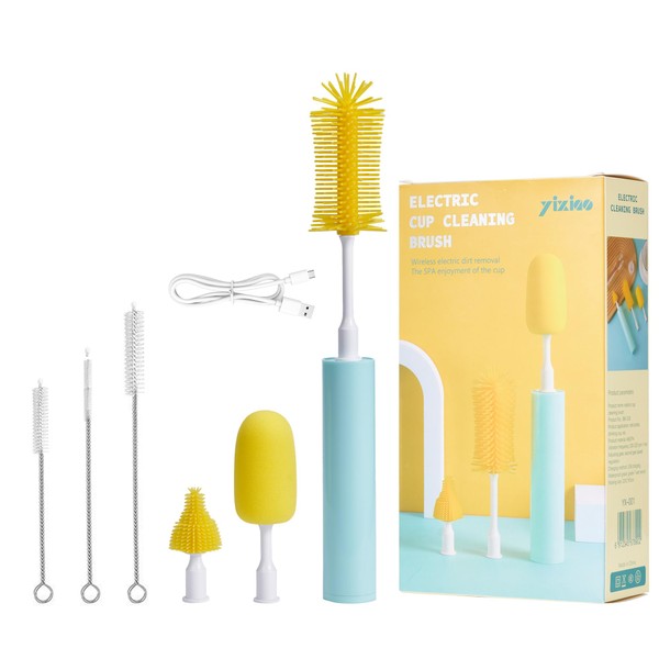 Electric Bottle Brush Cleaner, Electric Baby Bottle Brush Set with