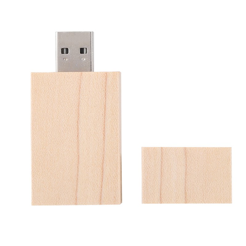 USB 2.0 Custom Primitive Simplicity Maple Wood USB Square Box