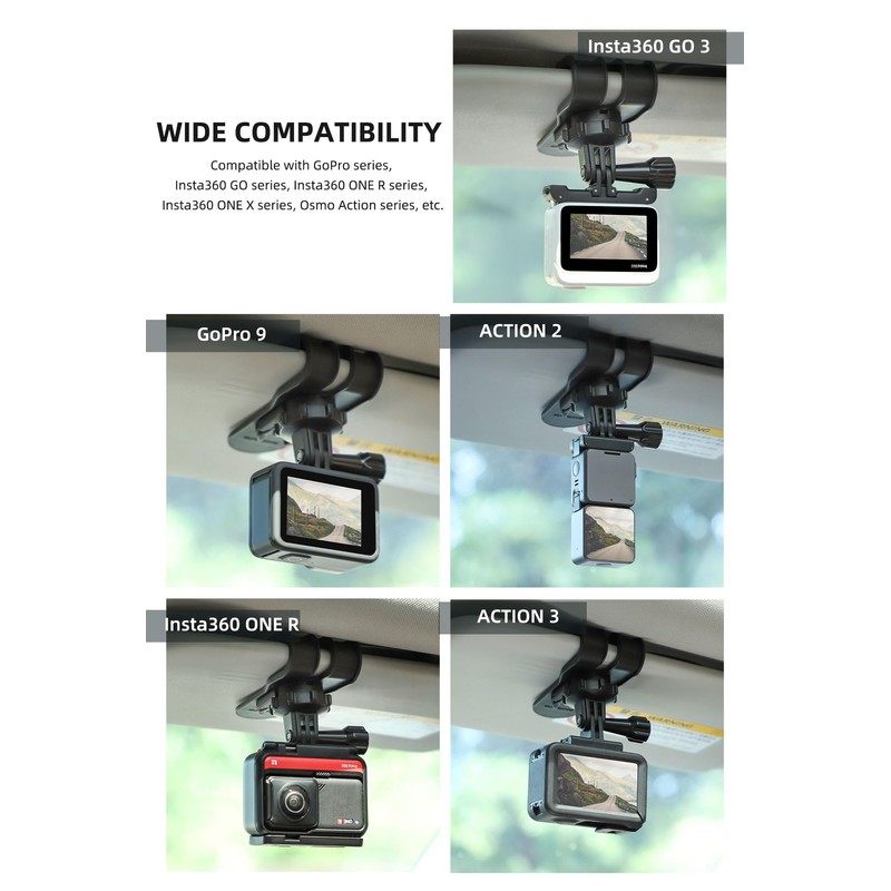 MAXOLA Car Clip for Insta360 GO 3 Car Sun Visor