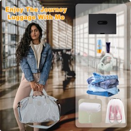 Gym Bag for Men & Women with Shoe Wet Bag - Waterproof Duffle Bag for Travel, Sports, Fitness & Workout (Light Gray)