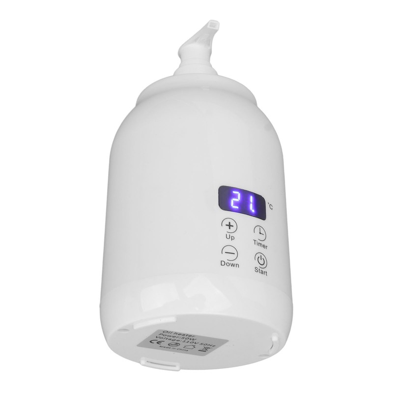 Massage Oil Heater LED Display Touch Control Temperature Adjust Essential
