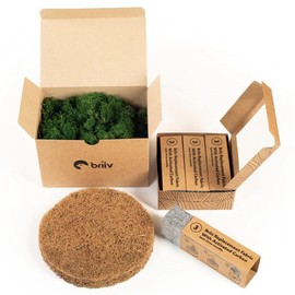 Briiv - Air Purifier Filter Replacement Pack - One Year Supply - Moss Matrix Filter Set, Multi-Replacement Filters, Clean Air Filter for Bedroom, Home, Office - For Dust, Pollen, Pet Hair, Dirt, Smoke