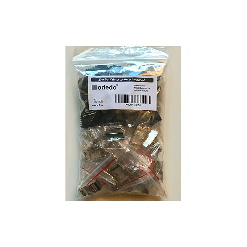 odedo Pack of 20 Crimp Connectors CAT 6 / CAT