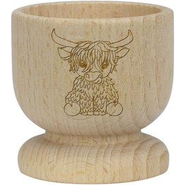 'Highland Cow' Wooden Egg Cup (EC00022844)