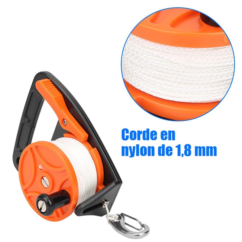 Lwuey Scuba Dive Reel, 150ft Dives Reel with Thumb Stopper
