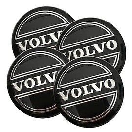 4PCS Wheel Center Caps for Volvo S90 S60 XC60 XC40 XC90 V40 V60 S60 S80, 65mm/2.55" Car Wheel Hub Caps ABS Rim Center Hub Cover (Black)