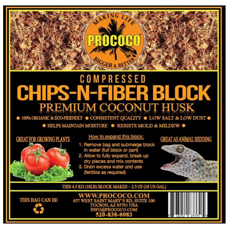 Prococo CocoChip | 3 PACK Coconut Husk | Organic Coir
