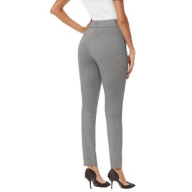 iChosy Women's High Waist Skinny Comfy Stretchy Work Pants with Pockets Grey27 16