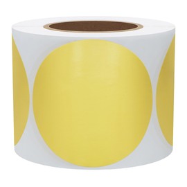 Hybsk 2 inch Matte Gold Labels Round Color Coding Dots Embossing Stickers Adhesive Label 300 Per Roll (Gold)