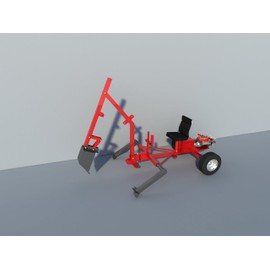 Towable Portable Backhoe Plans DIY Track Hoe Excavator Garden Digger Build Your Own