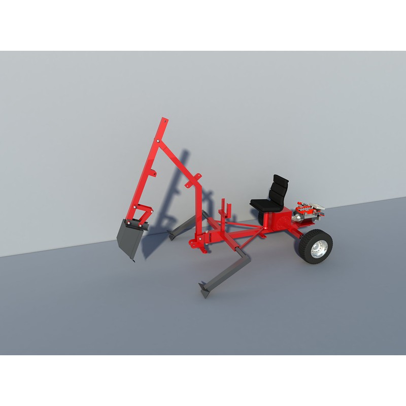 Towable Portable Backhoe Plans DIY Track Hoe Excavator Garden Digger