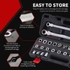 AKM TOOL 33 PCS Flex Head Ratcheting Wrench Set, Metric